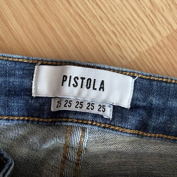 Pistola Audrey Side Stripe Distressed Ankle Skinny Jeans Women’s 25 - Picture 2 of 9